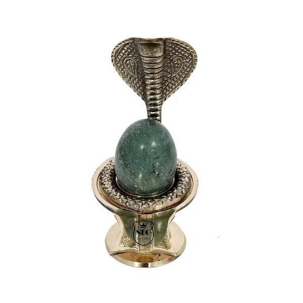 NEO_CLASSIC_Shivling_with_Sheshnag_Jalheri_Stand_–_Green_Shivling_for_Puja_(5_Inch)