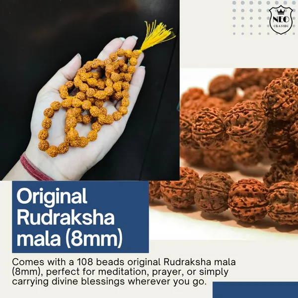 NEO_CLASSIC_Rudraksha_Mala_108_Beads_(8mm)_|_Jaap_Mala_for_Meditation,_Yoga_&_Spiritual_Use_for_Men_&_Women