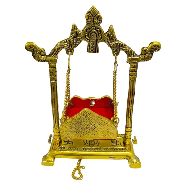 NEO_CLASSIC_Laddu_Gopal_Jhula_|_Decorative_Metal_Jhoola_for_Bal_Gopal_|_Krishna_Swing_for_Janmashtami,_Home_Mandir_&_Pooja_|_Antique_Finish_(For_No._0_&_1)