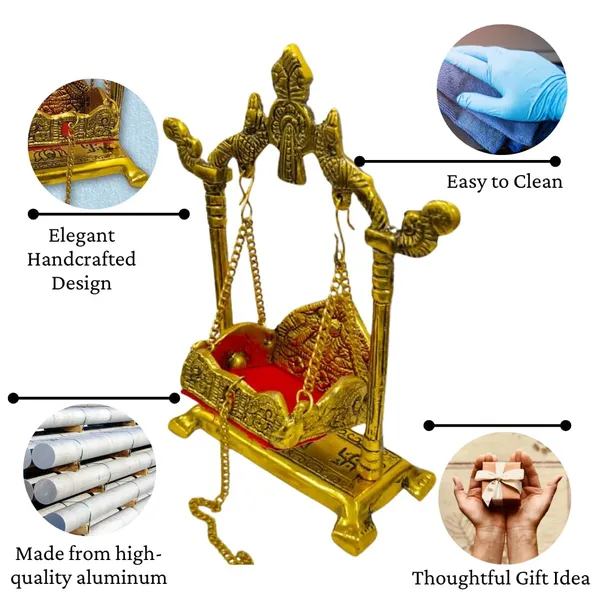 NEO_CLASSIC_Laddu_Gopal_Jhula_|_Decorative_Metal_Jhoola_for_Bal_Gopal_|_Krishna_Swing_for_Janmashtami,_Home_Mandir_&_Pooja_|_Antique_Finish_(For_No._0_&_1)