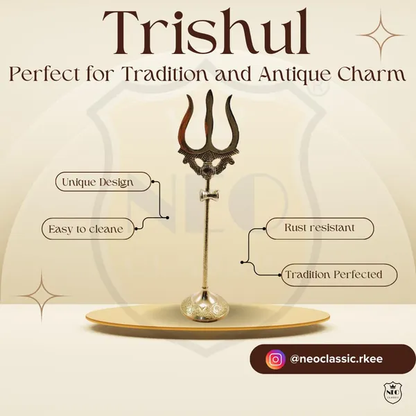 NEO_CLASSIC_Brass_Trishul_with_Damru_on_Stand_–_10_Inch_Shiv_Trident_for_Pooja_&_Home_Temple