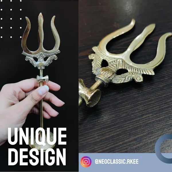 NEO_CLASSIC_Brass_Trishul_with_Damru_on_Stand_–_10_Inch_Shiv_Trident_for_Pooja_&_Home_Temple