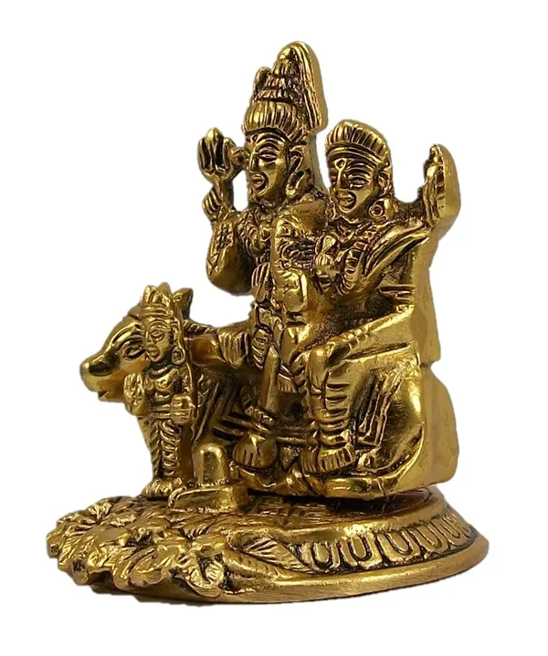 NEO_CLASSIC_Shiv_Parivar_Idol_–_Shiva_Parvati_Ganesh_Kartik_on_Nandi_(4_Inch_Metal_Murti)