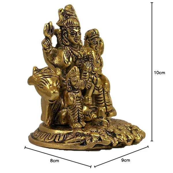 NEO_CLASSIC_Shiv_Parivar_Idol_–_Shiva_Parvati_Ganesh_Kartik_on_Nandi_(4_Inch_Metal_Murti)