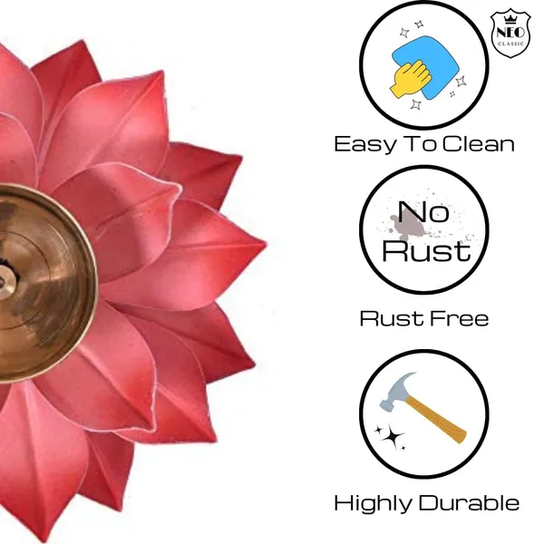 NEO_CLASSIC_Brass_Lotus_Diya_–_Kamal_Deepak_for_Puja_&_Diwali_(Pink,_6_Inch)