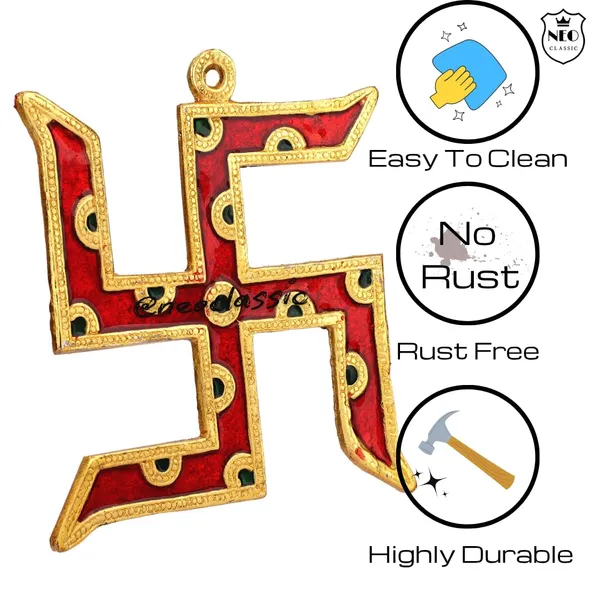 NEO_CLASSIC_Metal_Swastik_for_Door_Entrance_|_Vastu_Wall_Hanging_for_Home_|_Welcome_Main_Door_Decoration_|_Spiritual_&_Decorative_Wall_Décor