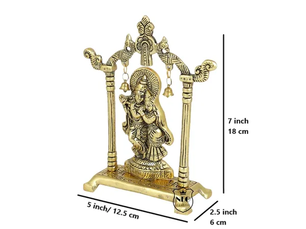 NEO_CLASSIC_Radha_Krishna_Idol_with_Flute_&_Moor_–_Decorative_Murti_for_Janmashtami_&_Home_Temple