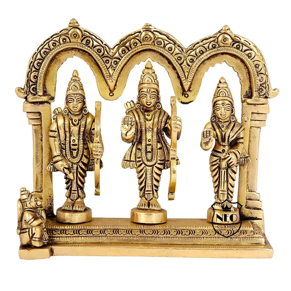 NEO_CLASSIC_Ram_Darbar_Idol_–_Ram_Sita_Laxman_Hanuman_Statue_for_Puja_Room_(Mandap_Small)