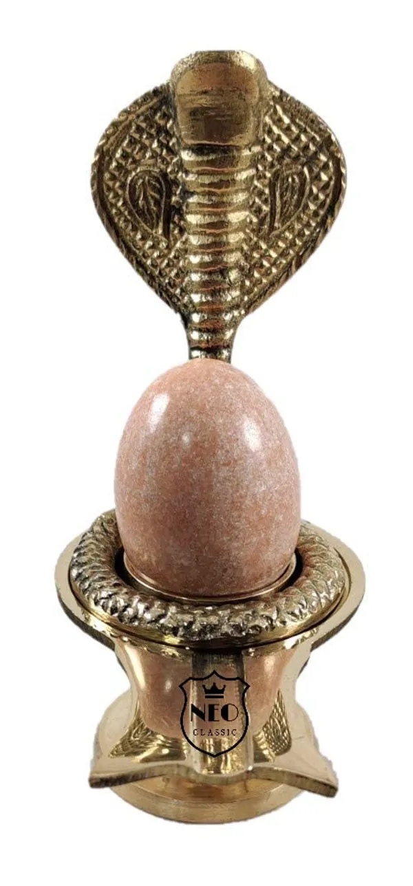 NEO_CLASSIC_Shivling_with_Sheshnag_Jalheri_4.5_Inch_|_Orange_Shivling_with_Stand_|_Decorative_Shivling_for_Pooja,_Temple_&_Home_Decor
