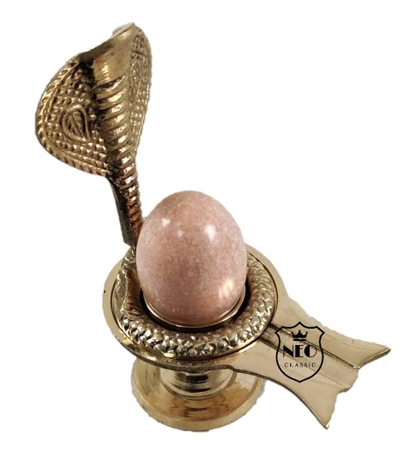 NEO_CLASSIC_Shivling_with_Sheshnag_Jalheri_4.5_Inch_|_Orange_Shivling_with_Stand_|_Decorative_Shivling_for_Pooja,_Temple_&_Home_Decor