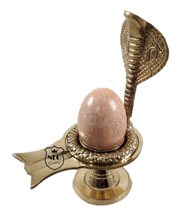 NEO_CLASSIC_Shivling_with_Sheshnag_Jalheri_4.5_Inch_|_Orange_Shivling_with_Stand_|_Decorative_Shivling_for_Pooja,_Temple_&_Home_Decor