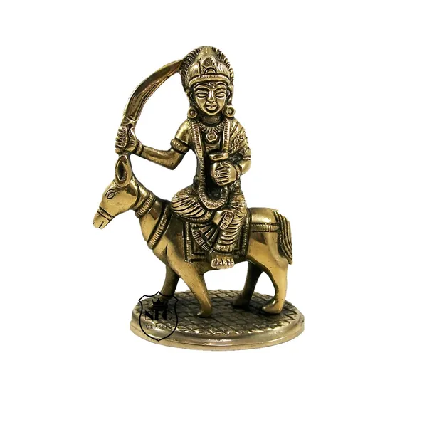 NEO_CLASSIC_Sheetla_Mata_Idol_for_Puja_|_Brass_Shitla_Mata_Murti_with_Heavy_Base_|_Traditional_Hindu_Goddess_Statue_for_Home_Temple_&_Gift