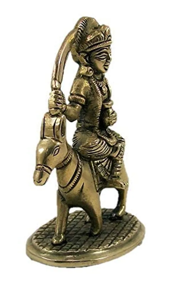 NEO_CLASSIC_Sheetla_Mata_Idol_for_Puja_|_Brass_Shitla_Mata_Murti_with_Heavy_Base_|_Traditional_Hindu_Goddess_Statue_for_Home_Temple_&_Gift