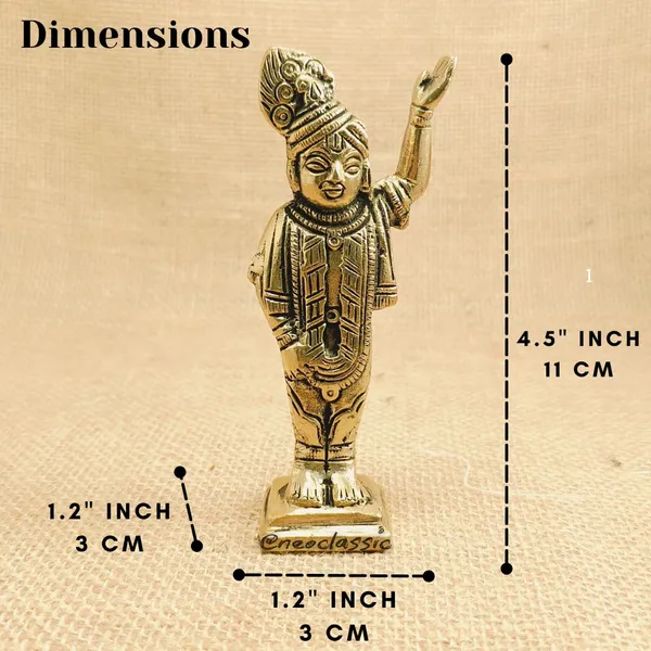 NEO_CLASSIC_Brass_Shrinath_Ji_Statue_Dwarkadhish_Bhagwan_Lord_Krishna_Idol