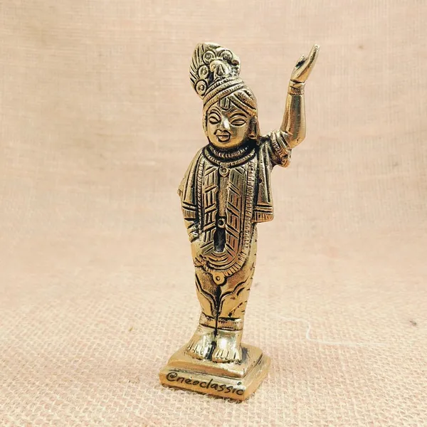 NEO_CLASSIC_Brass_Shrinath_Ji_Statue_Dwarkadhish_Bhagwan_Lord_Krishna_Idol