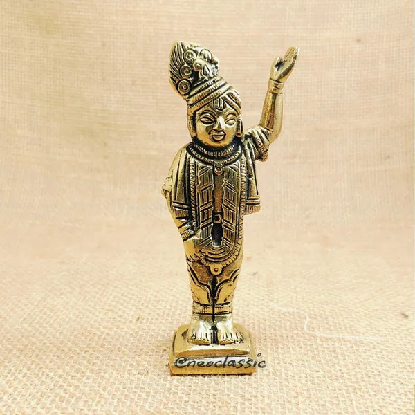 NEO_CLASSIC_Brass_Shrinath_Ji_Statue_Dwarkadhish_Bhagwan_Lord_Krishna_Idol