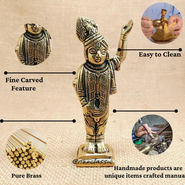 NEO_CLASSIC_Brass_Shrinath_Ji_Statue_Dwarkadhish_Bhagwan_Lord_Krishna_Idol