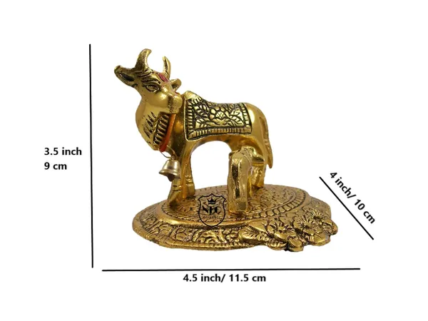 NEO_CLASSIC_Golden_Cow_with_Calf_Idol_|_Kamdhenu_Gau_Mata_Murti_|_Vastu_&_Spiritual_Decorative_Showpiece_for_Home,_Office_&_Temple