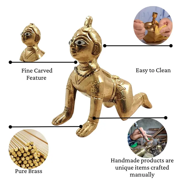 NEO_CLASSIC_Brass_Balika_Radha_Rani_Idol_|_Metal_Radha_Ji_Murti_for_Pooja_Room,_Home_Temple_&_Spiritual_Decor_|_Gold_Finish_(Standard,_No._2)
