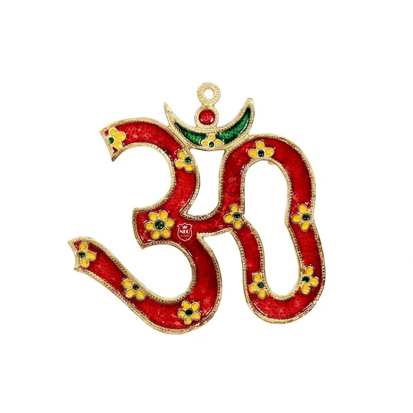 Om_Sign_Statue_I_Om_Wall_Hanging_Sculpture_I_Vastu_Goodluck_Pooja_Idols_Home_Decor_Red