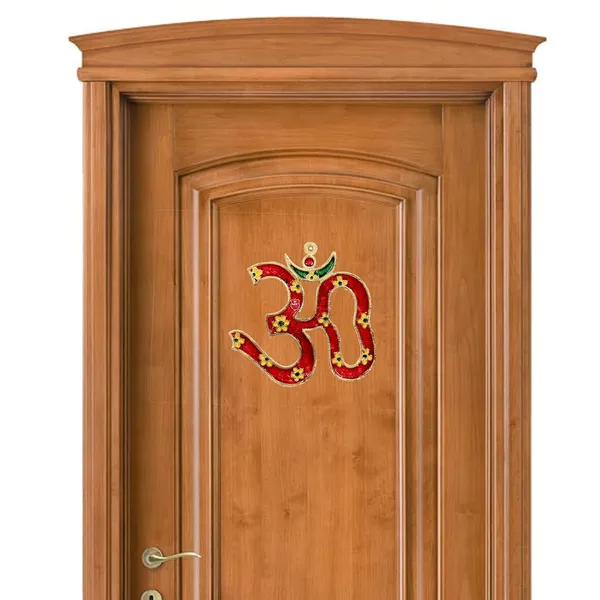 Om_Sign_Statue_I_Om_Wall_Hanging_Sculpture_I_Vastu_Goodluck_Pooja_Idols_Home_Decor_Red