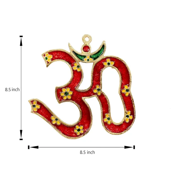Om_Sign_Statue_I_Om_Wall_Hanging_Sculpture_I_Vastu_Goodluck_Pooja_Idols_Home_Decor_Red