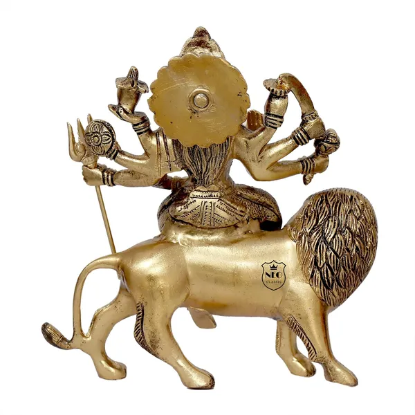 NEO_CLASSIC_Durga_Maa_Statue_with_Lion_|_Hindu_Goddess_Durga_Idol_for_Home_Temple,_Pooja_&_Decorative_Showpiece_|_9_Inch