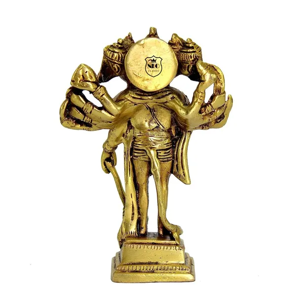 NEO_CLASSIC_Panchmukhi_Hanuman_Brass_Idol_|_5_Face_Bajrang_bali_Murti_for_Home_Temple_&_Decor_|_Gold_Finish_|_Height_6_Inch