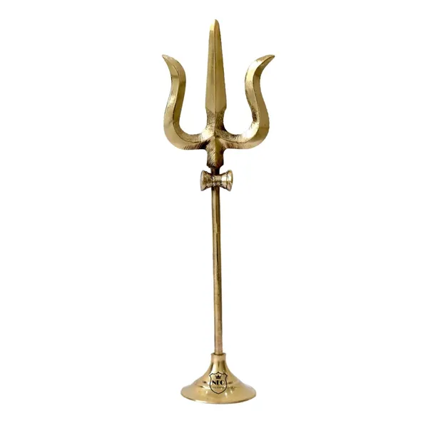 NEO_CLASSIC_Brass_Lord_Shiva_Trishul_with_Damru_on_Stand_|_Traditional_Hindu_Trident_Idol_for_Pooja_Room,_Mandir_&_Temple_Décor_|_8_Inch