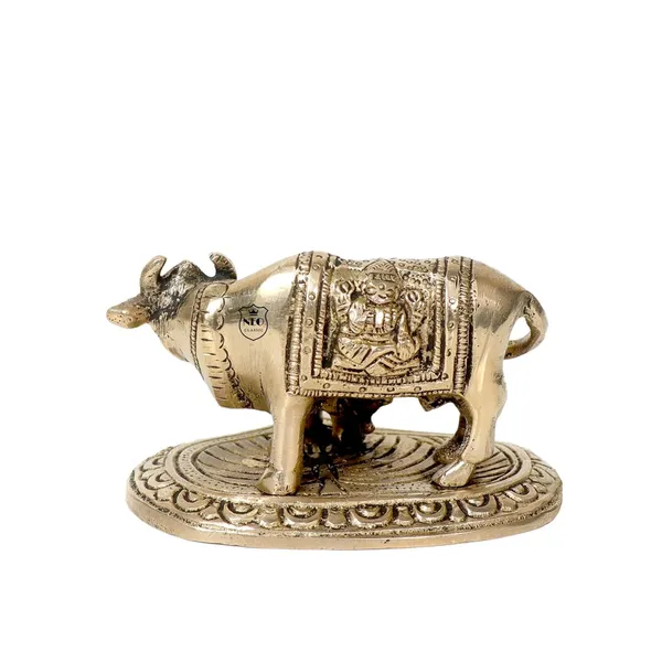 NEO_CLASSIC_Cow_with_Calf_Idol_|_Vastu_Gau_Mata_Figurine_for_Home_Temple,_Office_&_Spiritual_Décor_|_Sacred_Cow_and_Calf_Showpiece_|_2.5_Inch