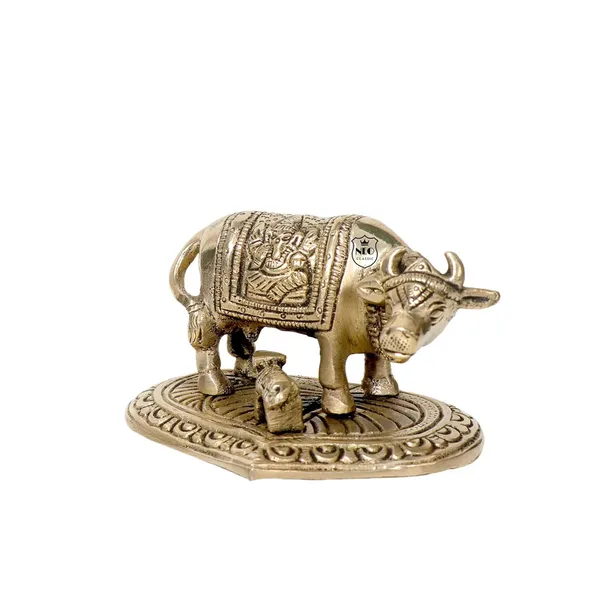 NEO_CLASSIC_Cow_with_Calf_Idol_|_Vastu_Gau_Mata_Figurine_for_Home_Temple,_Office_&_Spiritual_Décor_|_Sacred_Cow_and_Calf_Showpiece_|_2.5_Inch