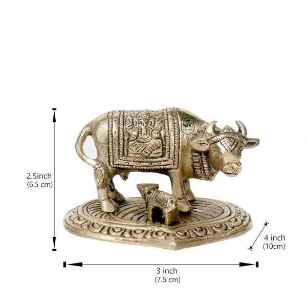 NEO_CLASSIC_Cow_with_Calf_Idol_|_Vastu_Gau_Mata_Figurine_for_Home_Temple,_Office_&_Spiritual_Décor_|_Sacred_Cow_and_Calf_Showpiece_|_2.5_Inch