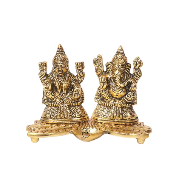 NEO_CLASSIC_Laxmi_Ganesh_with_Deepak_–_Decorative_Religious_Showpiece_for_Home_Temple
