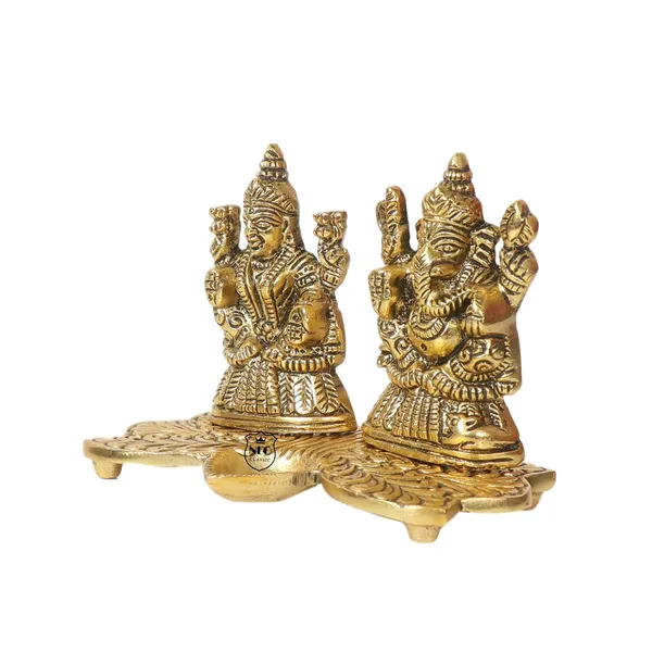 NEO_CLASSIC_Laxmi_Ganesh_with_Deepak_–_Decorative_Religious_Showpiece_for_Home_Temple