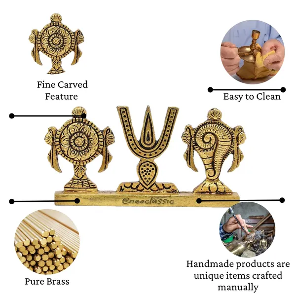 NEO_CLASSIC_Brass_Shankh_Chakra_Namah_Showpiece_|_Shankha_Chakra_Tilak_Decorative_Idol_|_Shankha_Gada_Padma_Vishnu_Symbol_Statue_for_Home_&_Temple_Décor_|_2_Inch