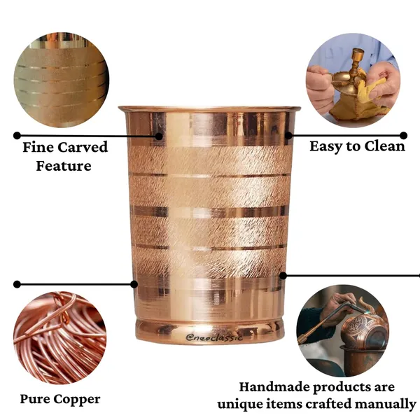 NEO_CLASSIC_Pure_Copper_Glass_Set_of_4_|_300_ML_Traditional_Copper_Tumbler_for_Home,_Restaurant,_Office,_Yoga_&_Daily_Use