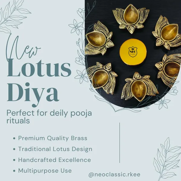 Brass_Diya_Lotus_Kamal_Deepak_2_Brass_Finish_Pooja_Diya_For_Diwali_Temple_Home_Decor_Handcrafted_Festival_Gift_Item_Set_Of_4pc