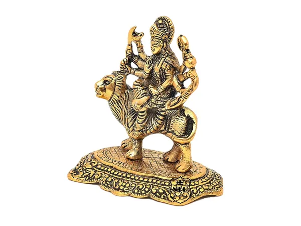 NEO_CLASSIC_Maa_Durga_Statue_with_Lion_|_Hindu_Goddess_Durga_Idol_for_Home_Temple,_Pooja_&_Decorative_Showpiece_|_Rectangular_Base_|_5_Inch