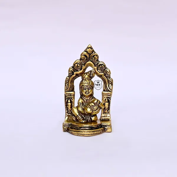 Gopal_Lord_Shri_Krishna_Bal_Gopal_Eating_Makhan_Gift_Metal_Gold_Statue_Religious_Idol_Figurine_Prabhavali_Frame