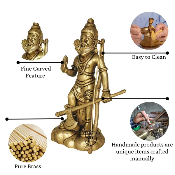 NEO_CLASSIC_Brass_Parshuram_Murti_|_Handcrafted_Lord_Parshuram_Idol_for_Home_Temple,_Pooja_Room,_Mandir_&_Religious_Décor