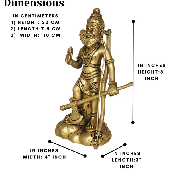 NEO_CLASSIC_Brass_Parshuram_Murti_|_Handcrafted_Lord_Parshuram_Idol_for_Home_Temple,_Pooja_Room,_Mandir_&_Religious_Décor