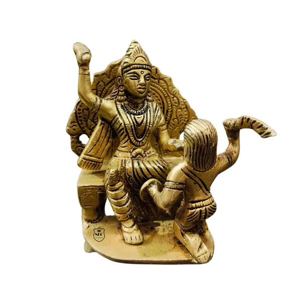 NEO_CLASSIC_Baglamukhi_Mata_Brass_Idol_|_Sitting_Bagla_Mukhi_Maa_Murti_for_Home_Temple,_Office_&_Pooja_Room_|_Handcrafted_Brass_Religious_Statue_|_Height_4.5_Inch