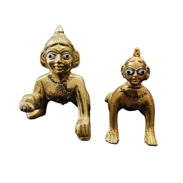 NEO_CLASSIC_Laddu_Gopal_with_Baby_Radha_Brass_Jugal_Jodi_–_2.5_Inch_Decorative_Figurine