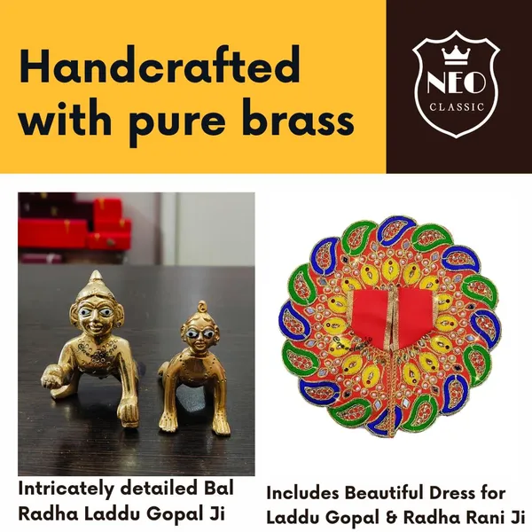 NEO_CLASSIC_Laddu_Gopal_with_Baby_Radha_Brass_Jugal_Jodi_–_2.5_Inch_Decorative_Figurine