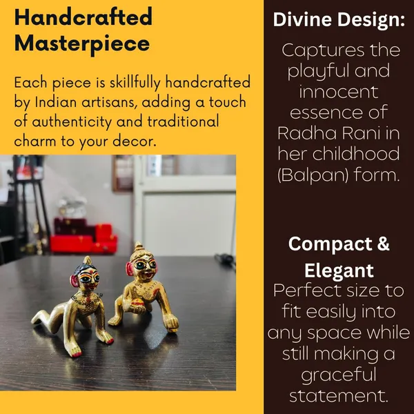 NEO_CLASSIC_Laddu_Gopal_with_Baby_Radha_Brass_Jugal_Jodi_|_Handcrafted_Radha_Krishna_Brass_Idol_for_Home_Temple,_Pooja_&_Spiritual_Décor_|_2.5_Inch