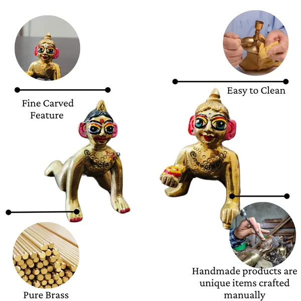 NEO_CLASSIC_Laddu_Gopal_with_Baby_Radha_Brass_Jugal_Jodi_|_Handcrafted_Radha_Krishna_Brass_Idol_for_Home_Temple,_Pooja_&_Spiritual_Décor_|_2.5_Inch