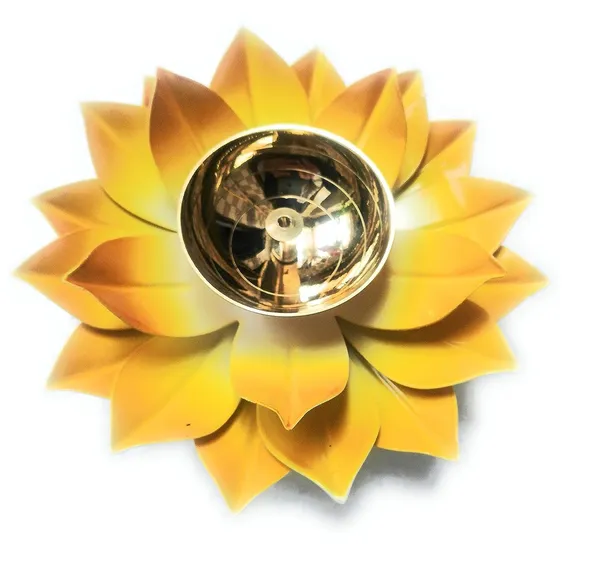 NEO_CLASSIC_Brass_Lotus_Kamal_Diya_Deepak_|_Handcrafted_Colorful_Oil_Lamp_for_Pooja,_Diwali_Decoration_&_Home_Temple_Décor_|_Yellow_Finish_|_6_Inch