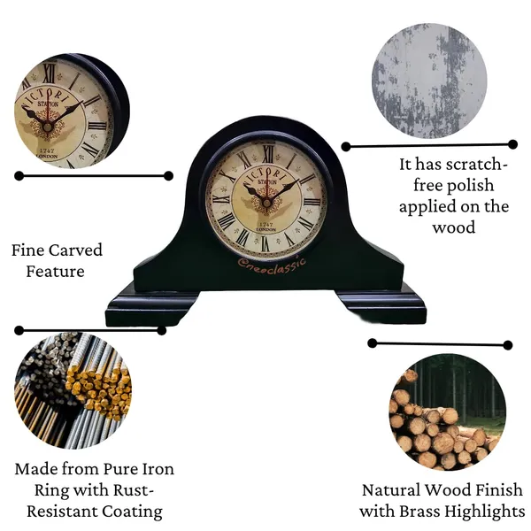 NEO_CLASSIC_Handmade_Wooden_Table_Clock_–_Vintage_Antique_Desk_Clock_for_Home_&_Office_(18_cm)