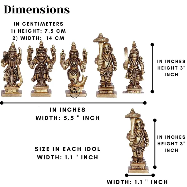 NEO_CLASSIC_Brass_Dashavatara_Statue_Set_|_Lord_Vishnu_10_Avatars_Dasavatharam_Idols_|_Mini_Murti_for_Mandir,_Puja_&_Home_Décor_(3_Inch)