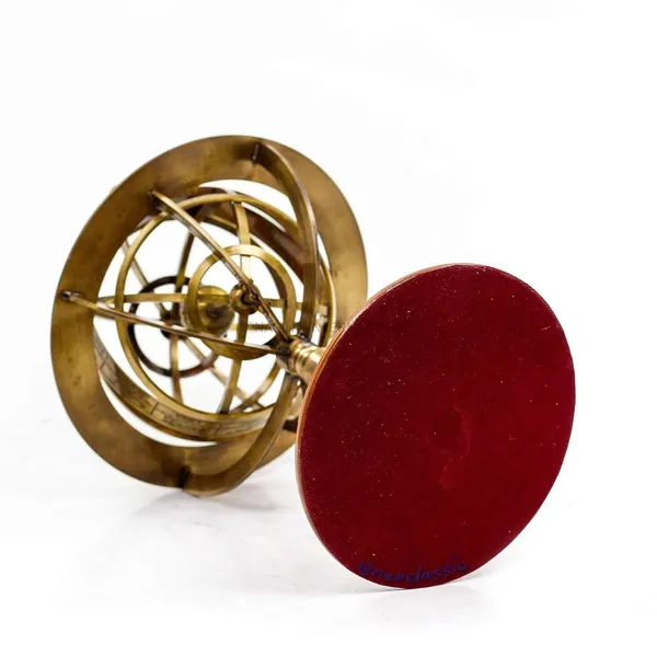 NEO_CLASSIC_Antique_Brass_Armillary_Globe_|_Vintage_Zodiac_Armillary_Sphere_with_Wooden_Base_|_Nautical_Pirate_Ship_Décor_|_Astronomical_Showpiece_for_Home_&_Office_(Medium)